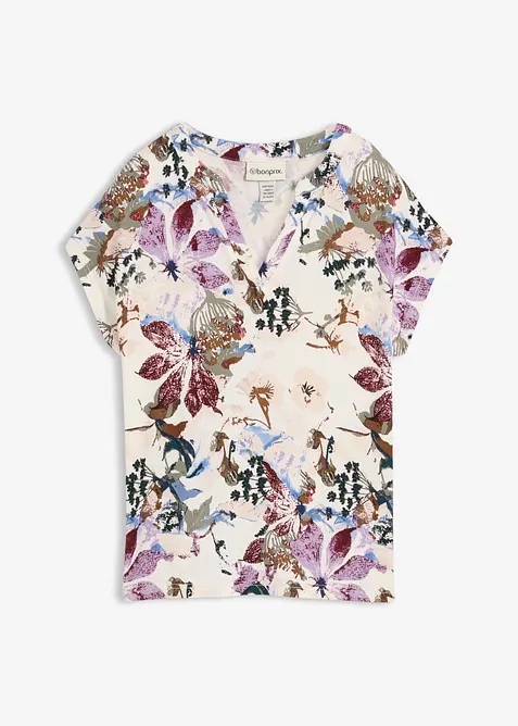 Tunique &agrave; manches courtes en viscose fluide, bonprix