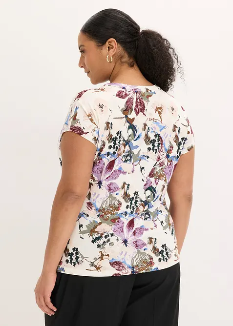 Tunique &agrave; manches courtes en viscose fluide, bonprix