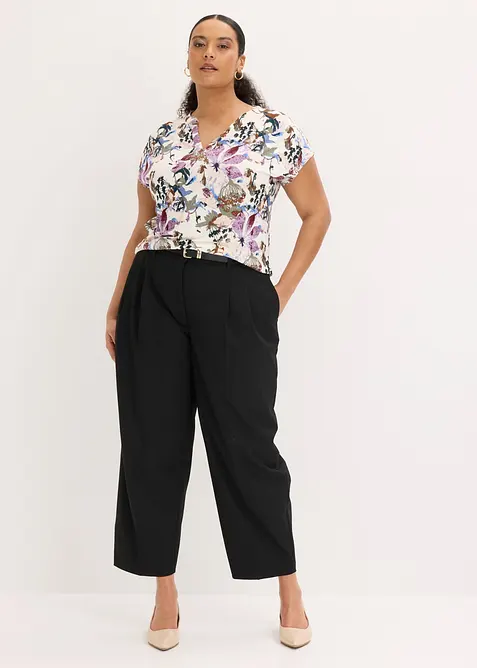 Tunique &agrave; manches courtes en viscose fluide, bonprix