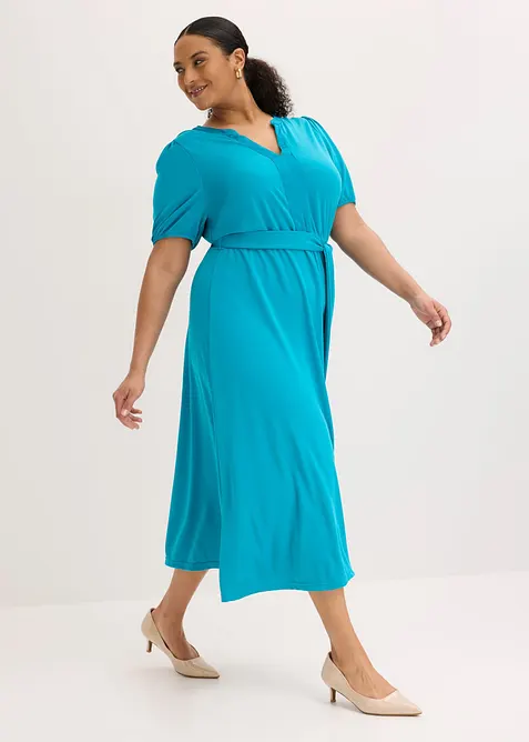 Robe midi avec ceinture &agrave; nouer (ens. 2 pces), bonprix