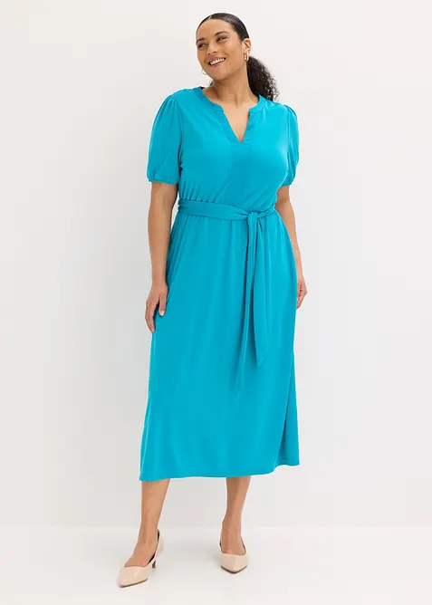 Robe midi avec ceinture &agrave; nouer (ens. 2 pces), bonprix