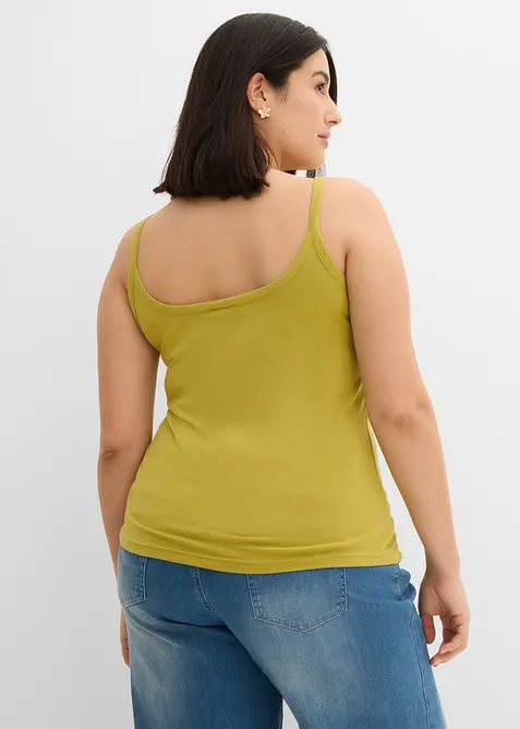 Lot de 2 tops bretelles spaghetti en jersey coton, bonprix