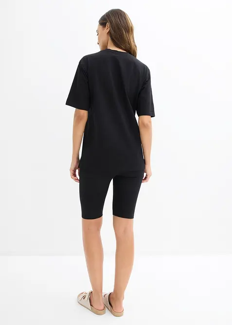 T-Shirt und Radlerhose, Baumwollstretch (2-tlg.Set), bonprix