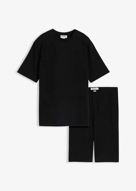 T-Shirt und Radlerhose, Baumwollstretch (2-tlg.Set), bonprix