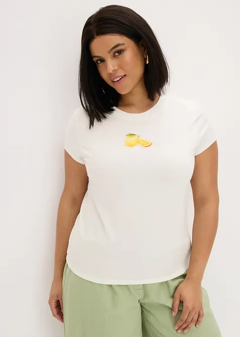 T-shirt en coton extensible, bonprix