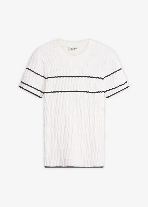 Kurzarm-Pullover aus Baumwoll-Mix, bonprix