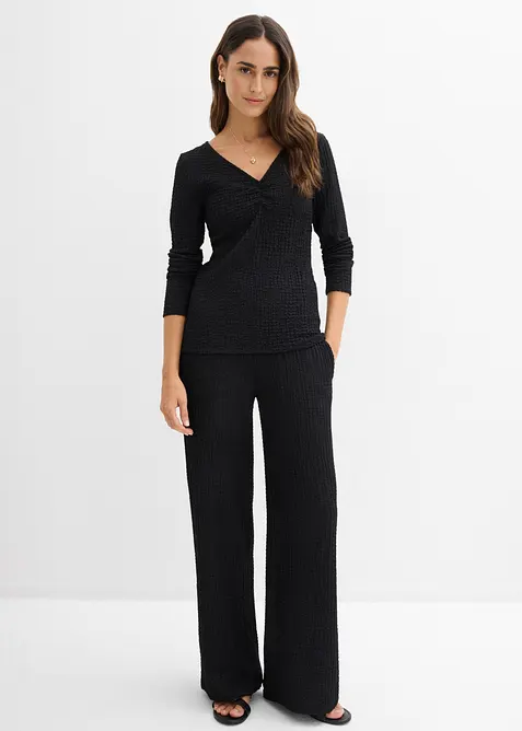 Shirt und Hose (2-tlg.Set) aus softem Cr&ecirc;pe, bonprix