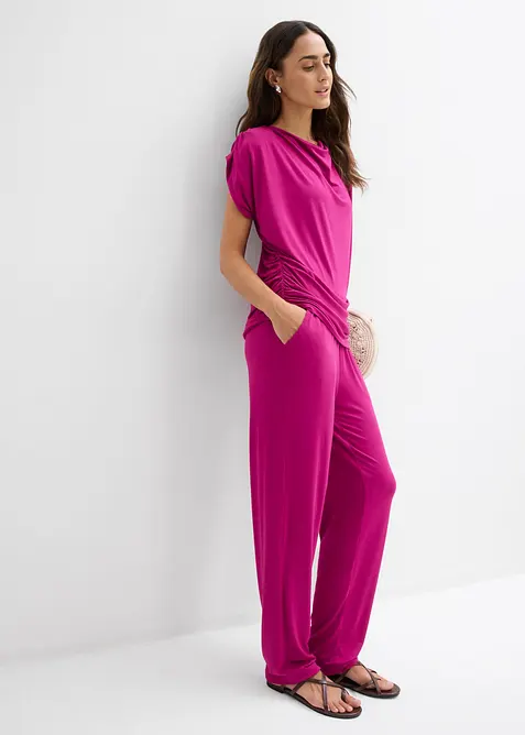 T-shirt et pantalon (ens. 2&nbsp;pces) en viscose extensible, bonprix