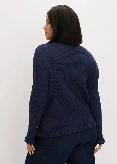 Feinstrickjacke aus Baumwoll-Mix, bonprix