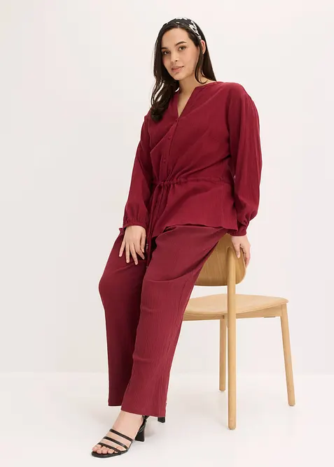 Bluse aus strukturiertem Crinkle, bonprix
