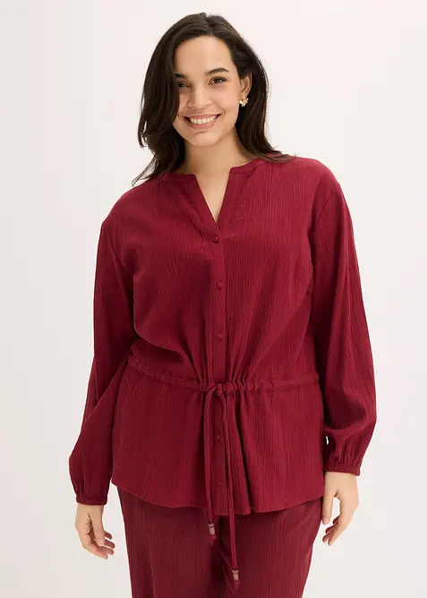 Bluse aus strukturiertem Crinkle, bonprix