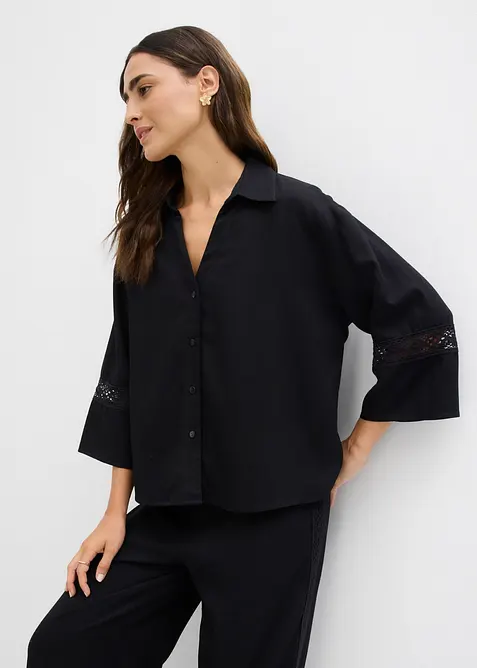 Bluse aus flie&szlig;ender Viskose, bonprix