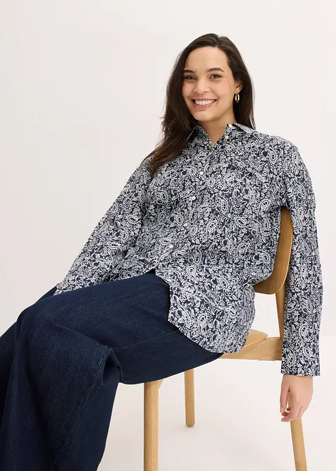 Chemisier en fine viscose m&eacute;lang&eacute;e, bonprix