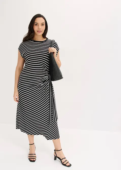 Jerseykleid mit Drapierung, bonprix
