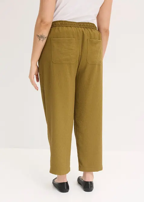 Pantalon large en mati&egrave;re textur&eacute;e, bonprix