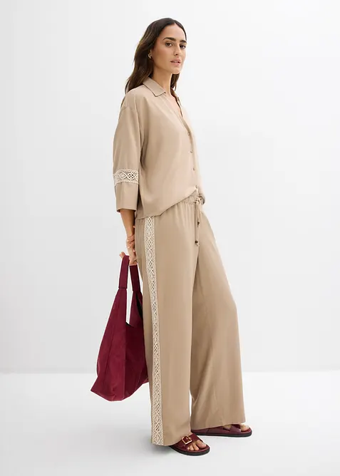 Lockere Hose aus flie&szlig;ender Viskose, bonprix