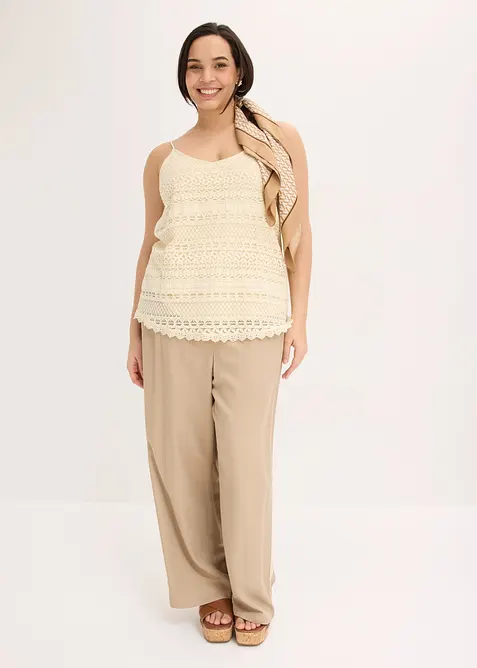 Pantalon large en viscose fluide, bonprix