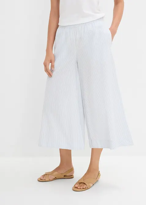 Weite Culotte aus Seersucker, bonprix