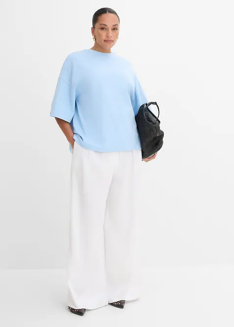 T-shirt oversize 100% coton &agrave; base asym&eacute;trique, bonprix