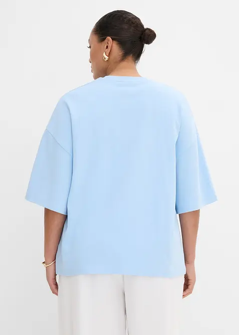T-shirt oversize 100% coton &agrave; base asym&eacute;trique, bonprix