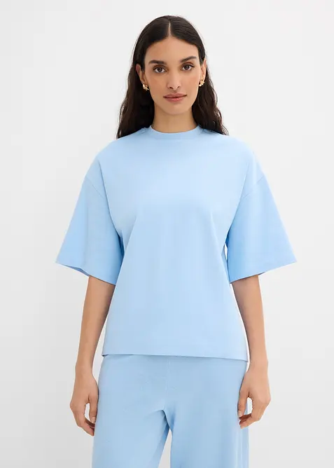 T-shirt oversize 100% coton &agrave; base asym&eacute;trique, bonprix