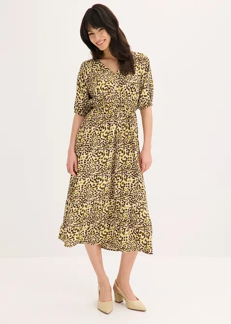 Midikleid aus flie&szlig;ender Viskose, bonprix