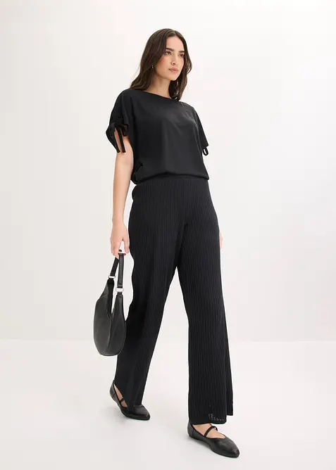 Pantalon l&eacute;ger en maille, bonprix