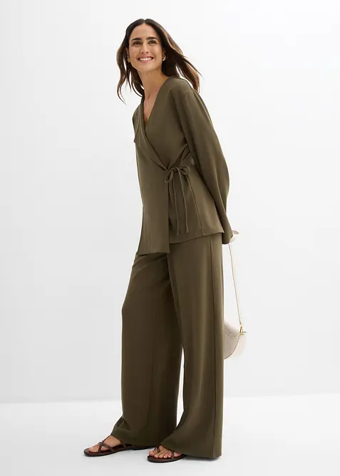 Blusenshirt mit Bindeband aus Viskose-Mix, bonprix