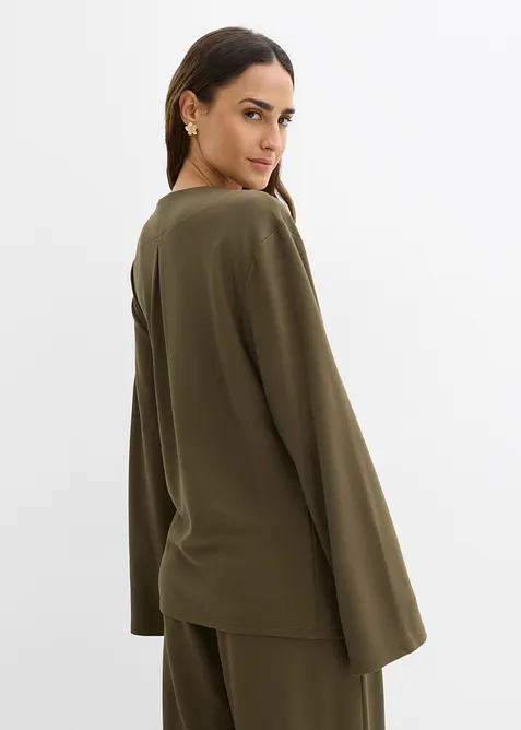 Blusenshirt mit Bindeband aus Viskose-Mix, bonprix