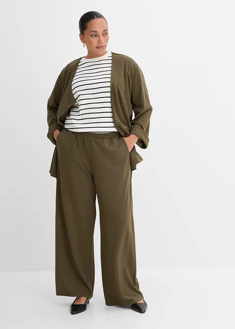 Pantalon en jersey &agrave; taille &eacute;lastiqu&eacute;e, bonprix