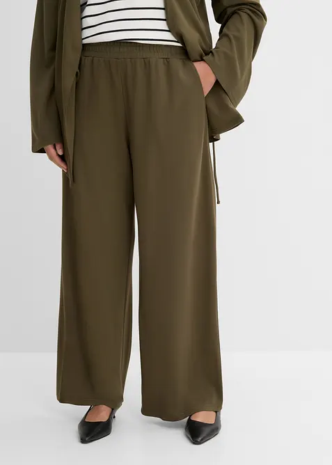 Pantalon en jersey &agrave; taille &eacute;lastiqu&eacute;e, bonprix