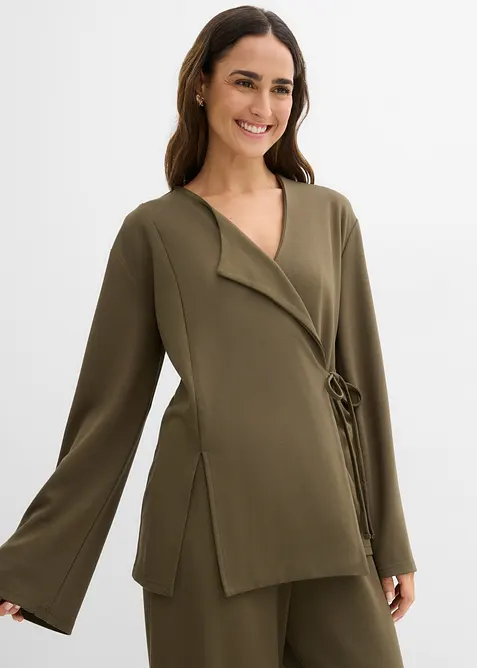 Blusenshirt mit Bindeband aus Viskose-Mix, bonprix