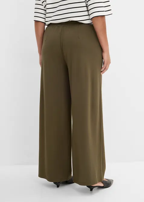 Pantalon en jersey &agrave; taille &eacute;lastiqu&eacute;e, bonprix