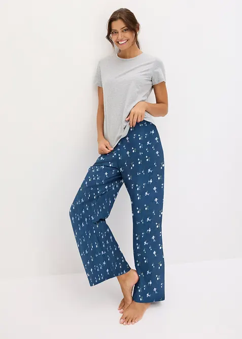 Pyjama mit engem Kurzarmshirt, bonprix