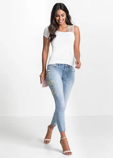 Skinny-Jeans Mid Waist, cropped, bonprix