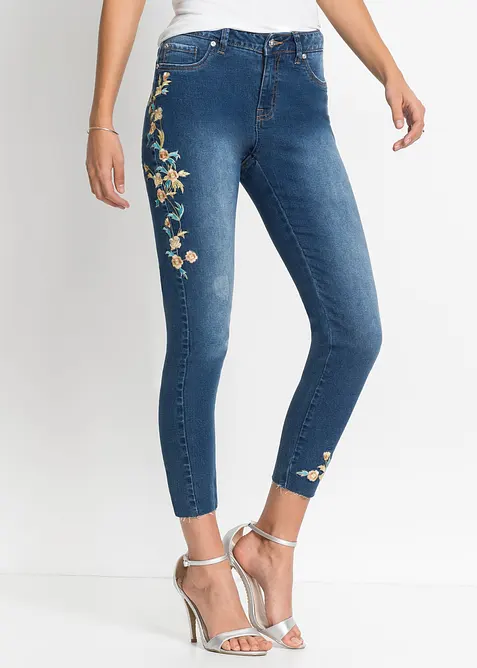 Jean skinny taille mi-haute, cropped, bonprix