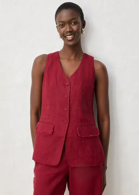 Anzugweste aus reinem Leinen, bonprix