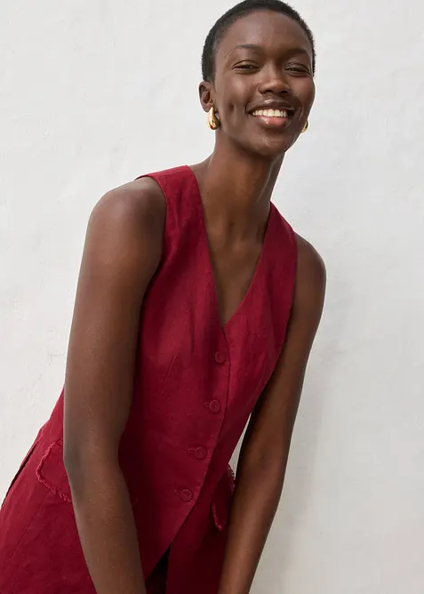 Anzugweste aus reinem Leinen, bonprix