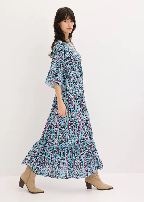 Maxikleid aus flie&szlig;ender Viskose, bonprix