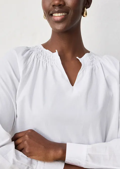 Tunika mit Seidenanteil, bonprix