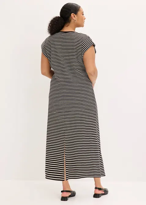 Robe en jersey ray&eacute; &agrave; taille r&eacute;glable, bonprix