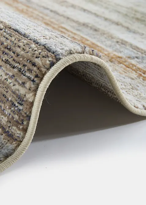 Tapis effet marbr&eacute; avec franges, bonprix