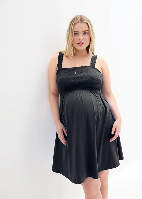 Lot de 2 robes de grossesse en coton, bonprix