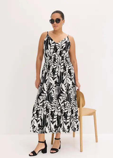 Robe &agrave; fines bretelles en jersey viscose, bonprix