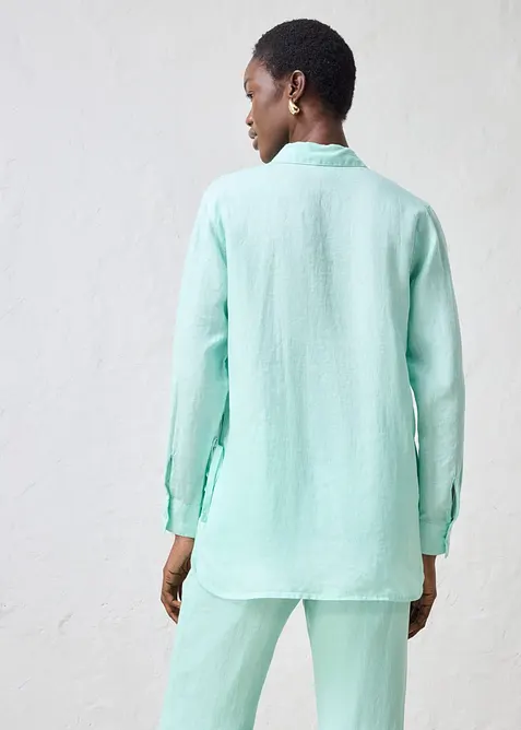 Hemdbluse aus reinem Leinen, bonprix