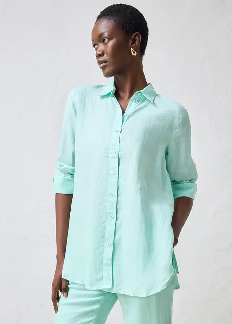 Hemdbluse aus reinem Leinen, bonprix