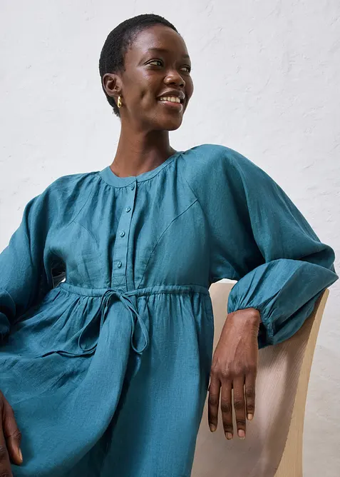 Maxikleid aus reinem Leinen, bonprix
