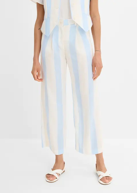 Palazzo-Hose in Leinen-Optik, bonprix