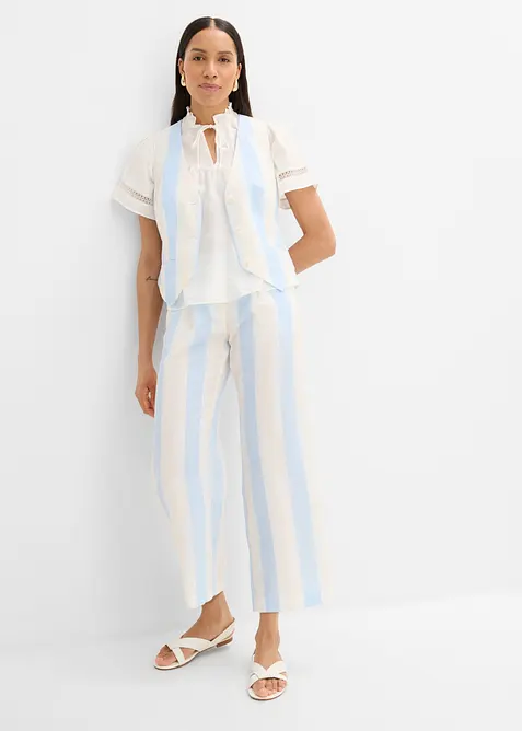 Palazzo-Hose in Leinen-Optik, bonprix