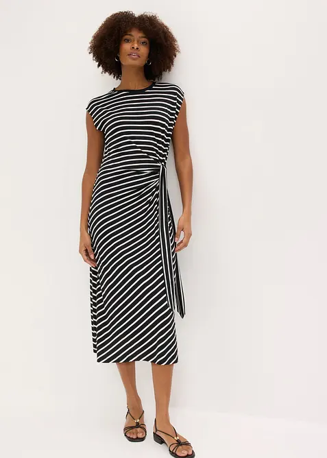 Jerseykleid mit Drapierung, bonprix